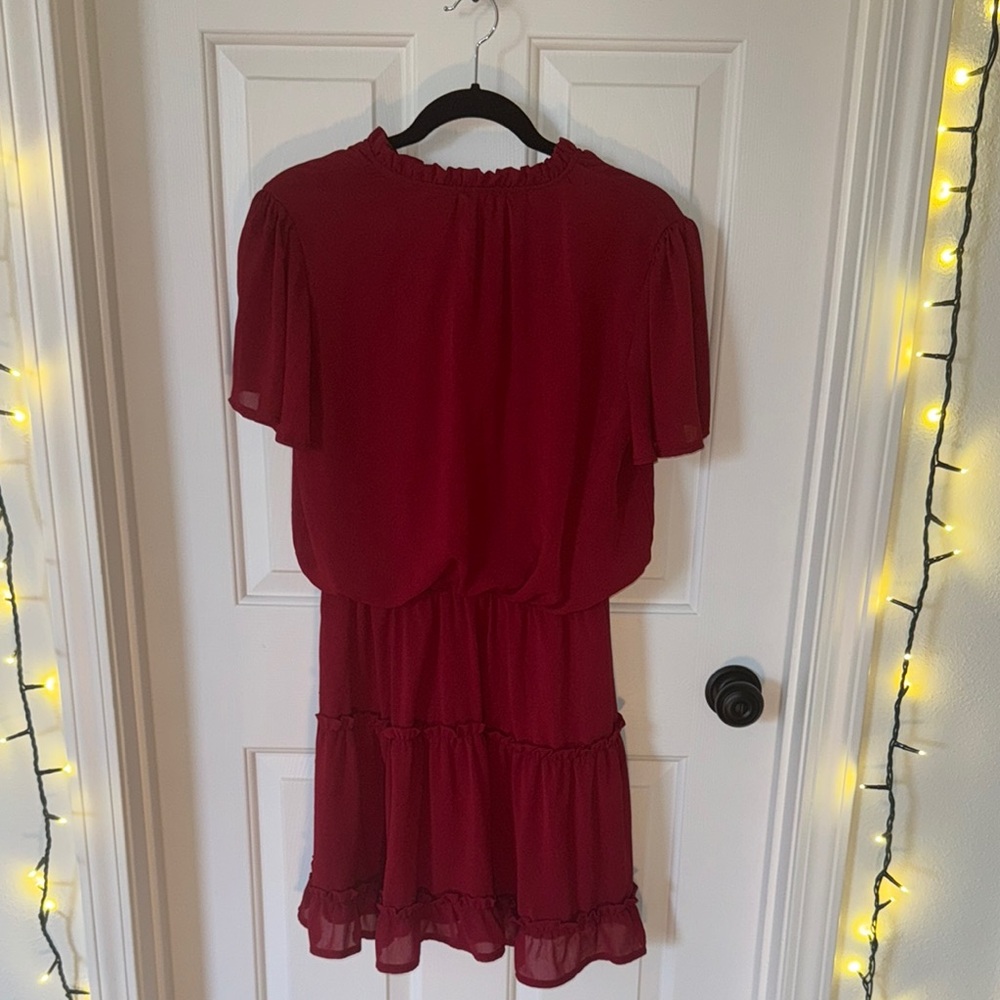 Red Ruffle Dress - Picture 6 of 11